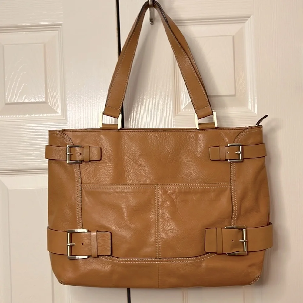 Michael Kors Golden Tan Leather Handbag Purse Tote